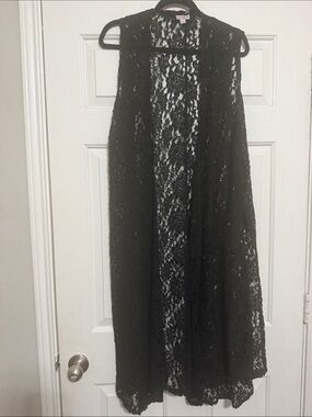 Lace Sleeveless Duster kimono